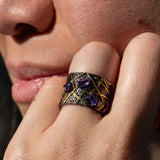 Silver “Paradox” Ring with Amethyst - Heron & Swan