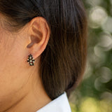 Silver "Plum" Garnet Stone Earrings - Heron & Swan