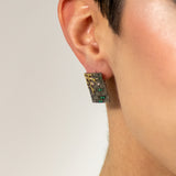 Orna Green Spinel Earrings in Sterling Silver - Heron and Swan