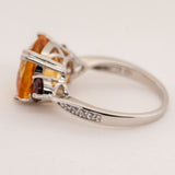 Melina Citrine Garnet Ring - Heron and Swan
