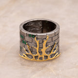 Orna Green Spinel Ring in Sterling Silver - Heron and Swan