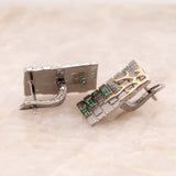 Orna Green Spinel Earrings in Sterling Silver - Heron and Swan