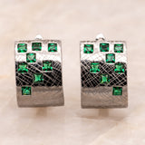 Ezmeralda Green Spinel Earrings in Sterling Silver - Heron and Swan