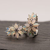 Plum Ethiopia Opal Earrings in Sterling Silver - Heron and Swan
