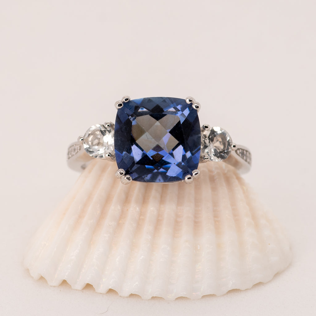 Melina Blue Quartz Ring - Heron and Swan