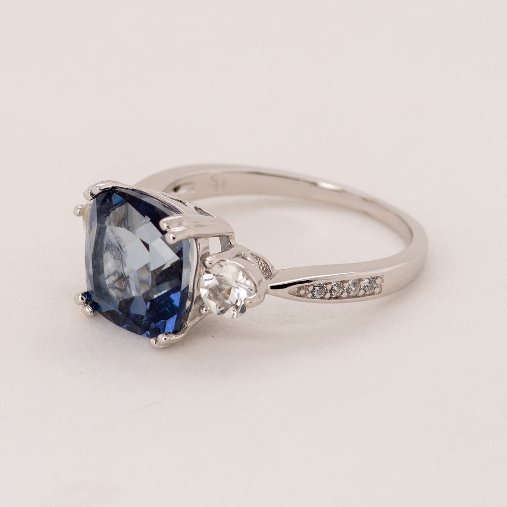 Melina Blue Quartz Ring - Heron and Swan