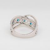 Parity London Blue Topaz Ring in Sterling Silver - Heron and Swan