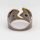 Ada Chrome Diopside Ring in Sterling Silver - Heron and Swan