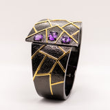 Paradox Amethyst Bracelet in Sterling Silver - Heron and Swan