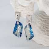 Silver "Everest" Blue Quartz Stone Earrings - Heron & Swan