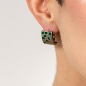 Ezmeralda Green Spinel Earrings in Sterling Silver - Heron and Swan