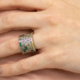 Orna Green Spinel Ring in Sterling Silver - Heron and Swan