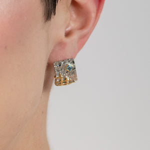 Elva Topaz Earrings in Sterling Silver - Heron and Swan