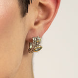 Lazuli Topaz Earrings in Sterling Silver - Heron and Swan