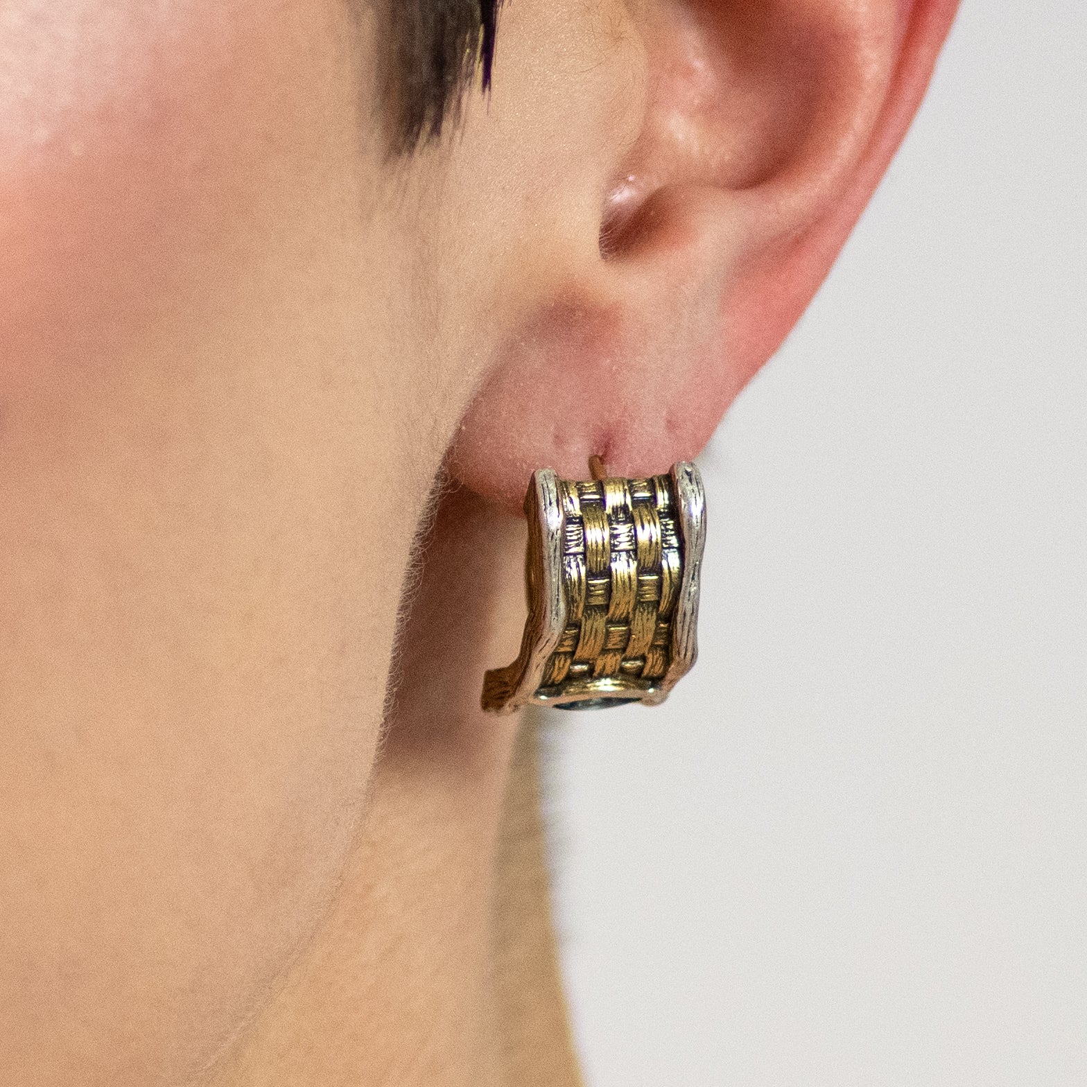 Cyane Topaz Earrings in Sterling Silver - Heron and Swan