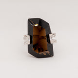 Everest Smokey Quartz Ring in Sterling Silver - Heron and Swan