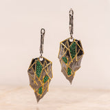 Ivy Green Spinel Earrings in Sterling Silver - Heron and Swan