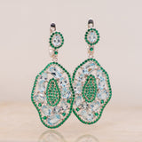 Mint Sky Blue Topaz Earrings in Sterling Silver - Heron and Swan