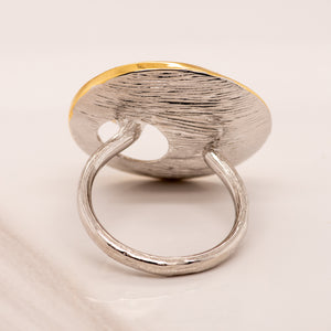 Bela Freshwater Pearl Ring in Sterling Silver - Heron and Swan