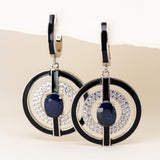 Jemma Sapphire Earrings in Sterling Silver - Heron and Swan