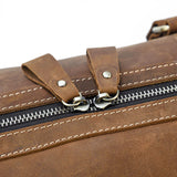 Weekender Genuine Leather Duffle Bag - Heron and Swan