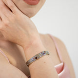 Rossa Amethyst Garnet Corundum Bracelet in Sterling Silver - Heron and Swan