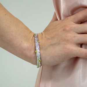 Laurel Peridot Bracelet in Sterling Silver - Heron and Swan